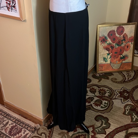 J JILL Size Medium Super Long MAXI SKIRT Trumpet Base Semi-Sheer Panels STRETCH - Picture 8 of 12